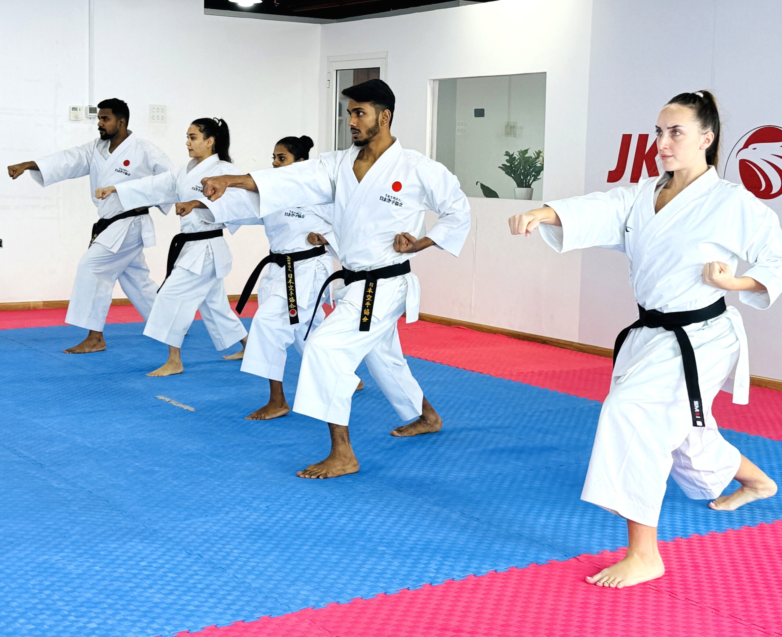 Adult karate classes in Dubai at JKA Shotokan Karate Club with traditional Shotokan training for fitness discipline self-defense and black belt development