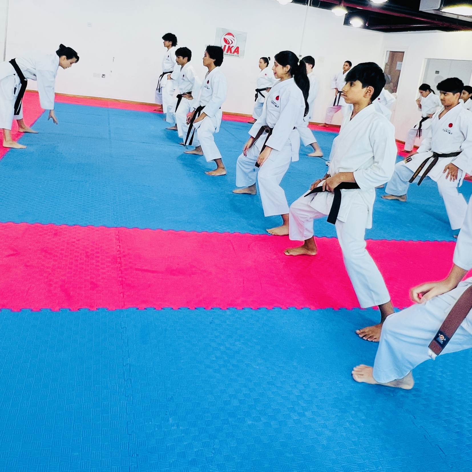 JKA Shotokan Karate black belt students in Dubai 2026
