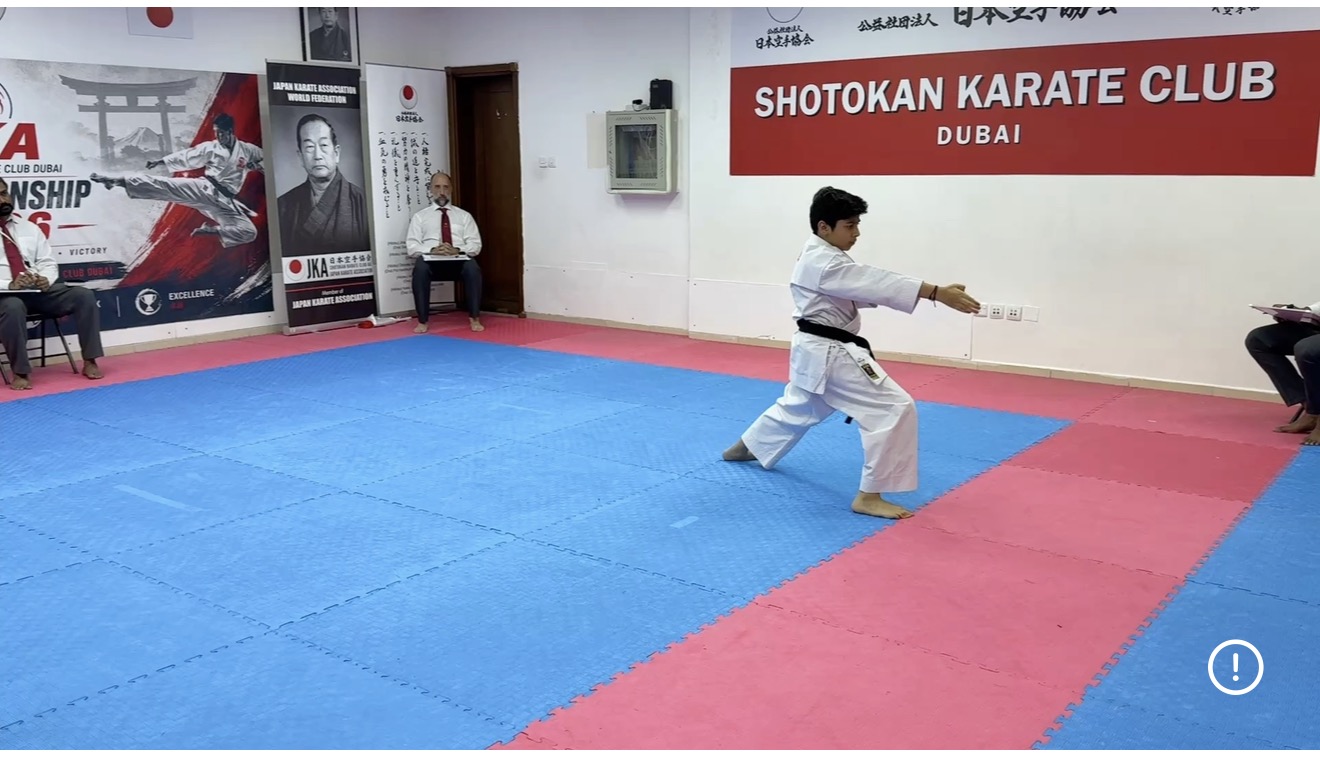 Competition karate athlete development training in Dubai