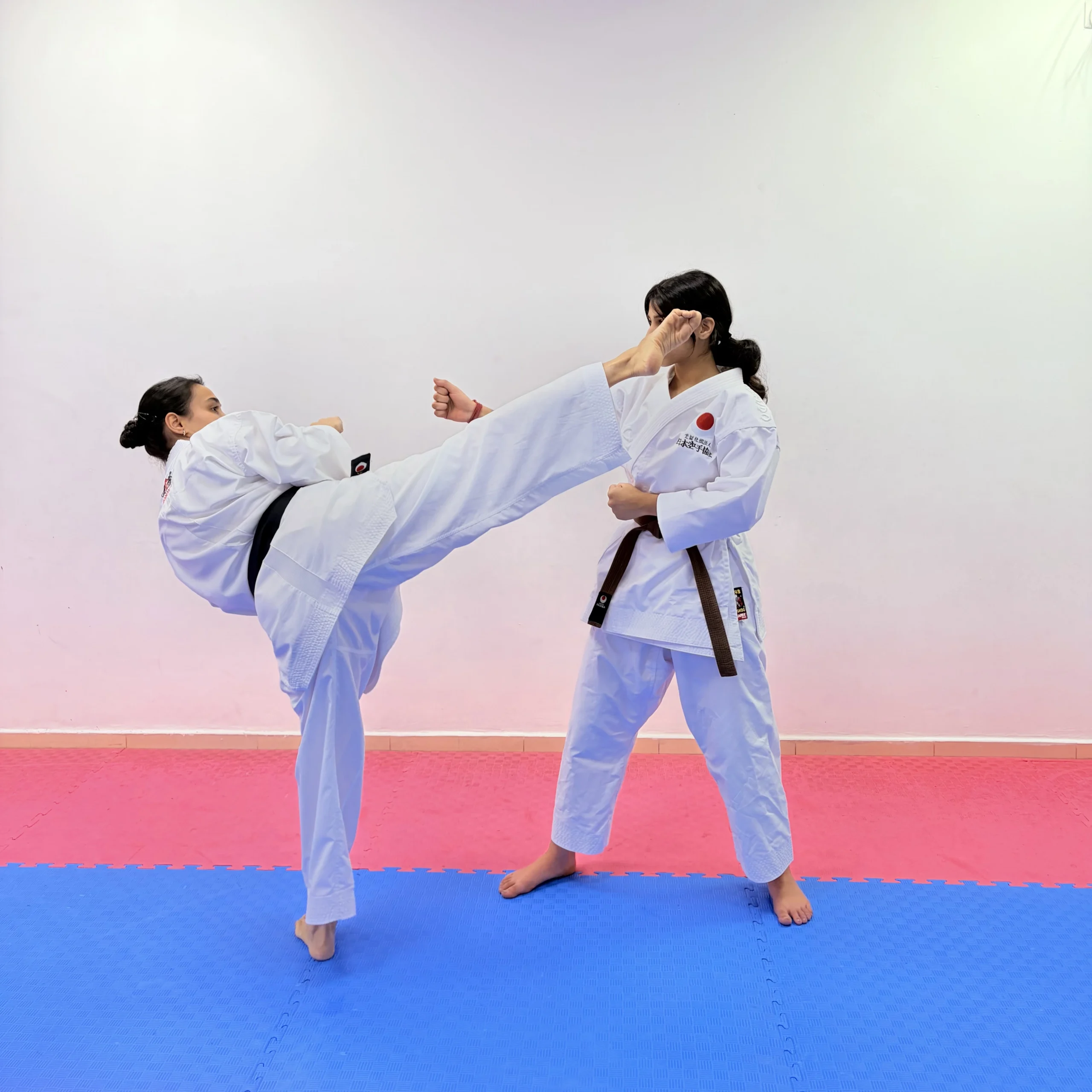 Sensei Arezoo conducting a private JKA Shotokan karate class in Dubai