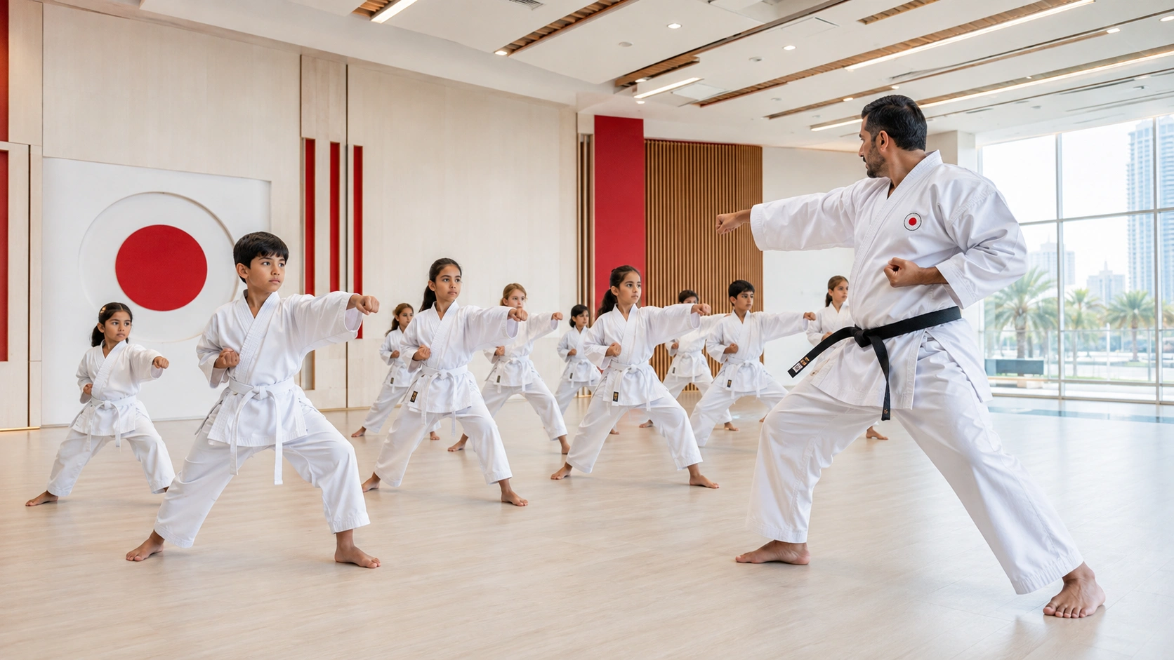 School karate programs in Dubai with JKA Shotokan training